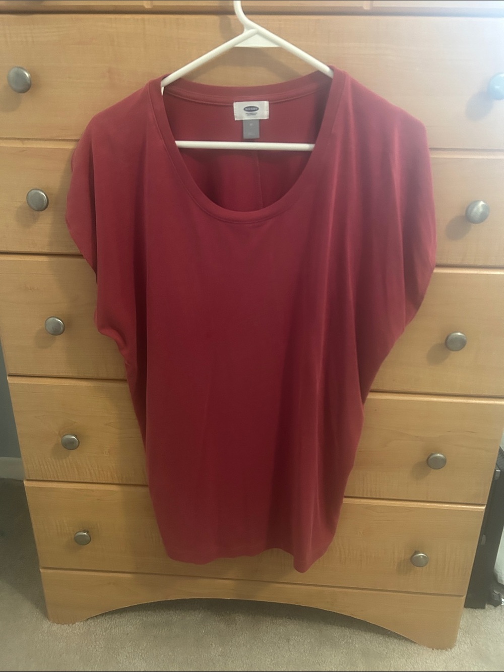 Old Navy Brick Red Short Sleeve Scoop Neck Tee